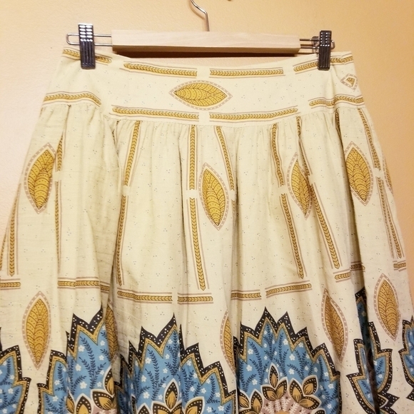 Lauren Moffatt | Women's Cfeam Aztec Print Pleated A-Line Skirt (Size 0) - Picture 3 of 10
